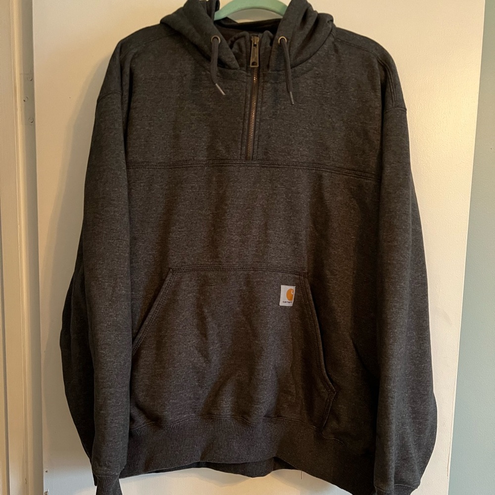 Mens Carhartt fleece lined pullover jacket